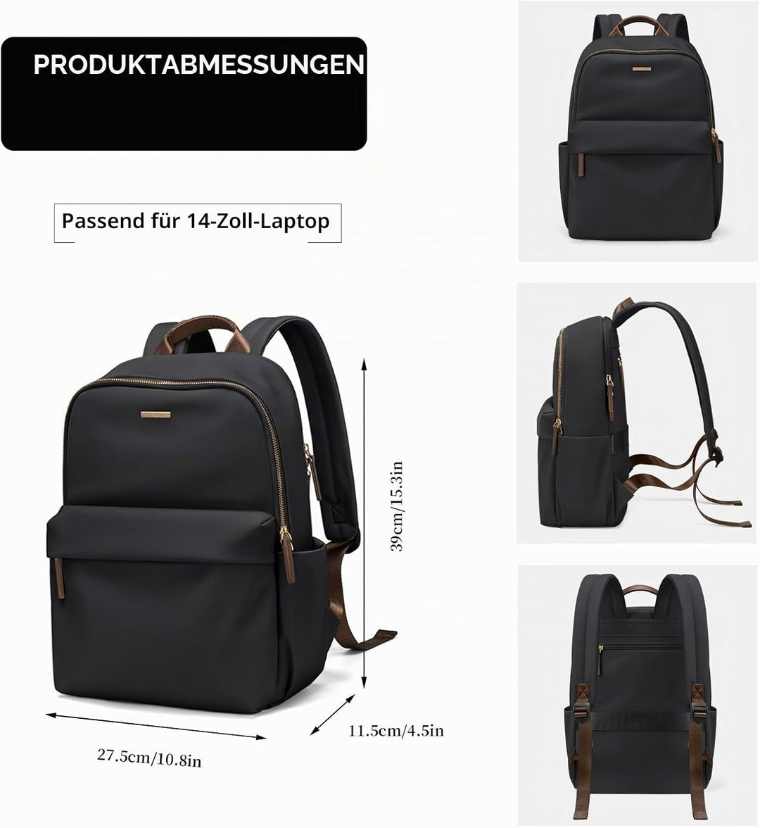 Laptop Rucksack Damen Rucksack mit Laptopfach Anti-Diebstahl Rucksack Damen Klein für 14 Zoll Laptop