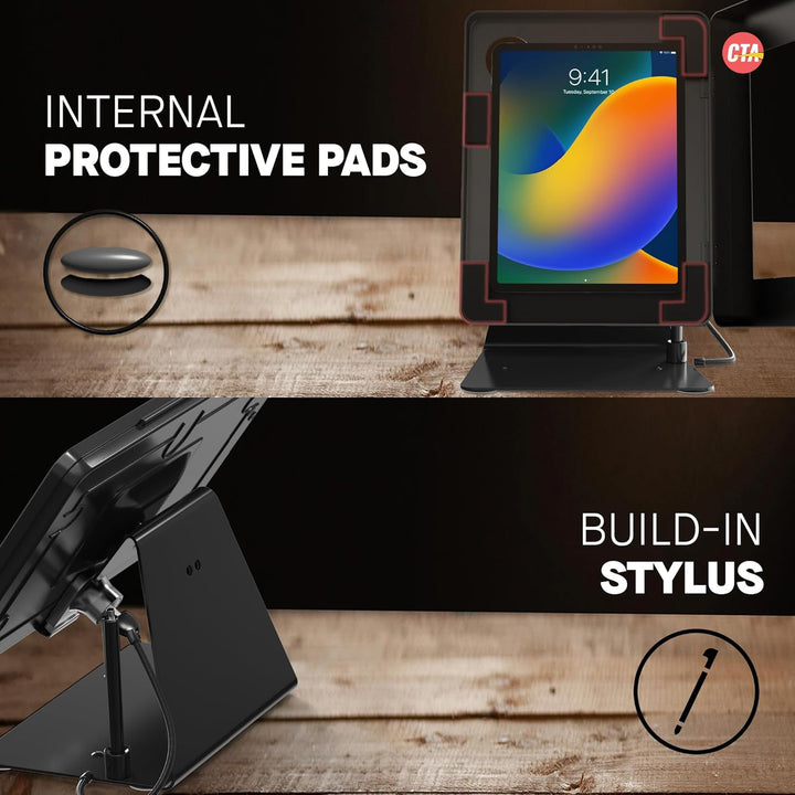CTA Digital Desktop Anti-Diebstahl-Ständer für iPad 10,2 Zoll (7. &amp; 8. Generation), iPad Air 3 (2019