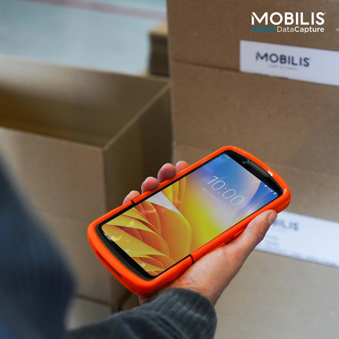 Mobilis Schutzhülle für Zebra TC53 TC58 mit Handschlaufe | Antimikrobieller Schutz - Etui in Militär