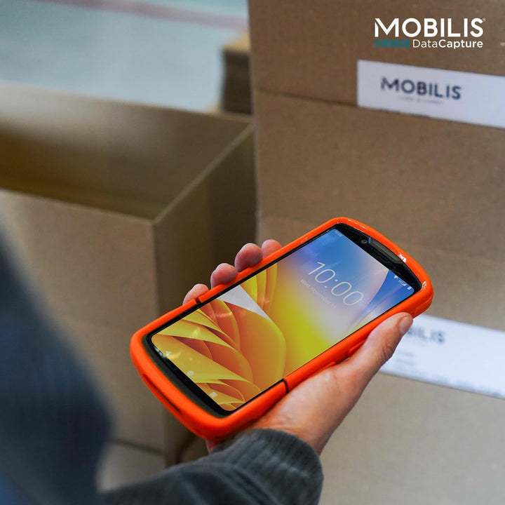 Mobilis Schutzhülle für Zebra TC53 TC58 mit Handschlaufe | Antimikrobieller Schutz - Etui in Militär