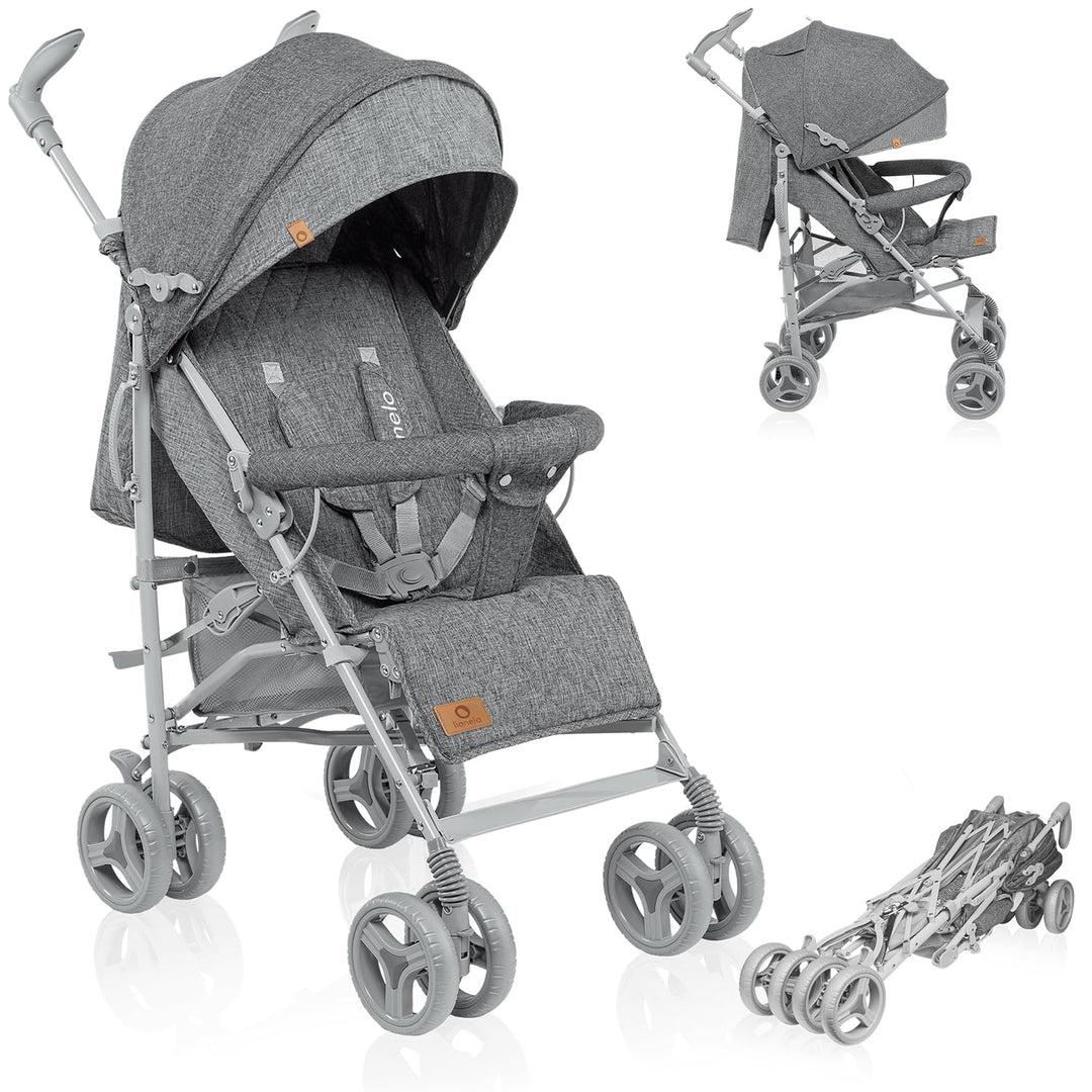 LIONELO Irma Kinderwagen bis 15 kg, Kinderwagen, leichter moderner Kinderwagen mit Liegefunktion, fa