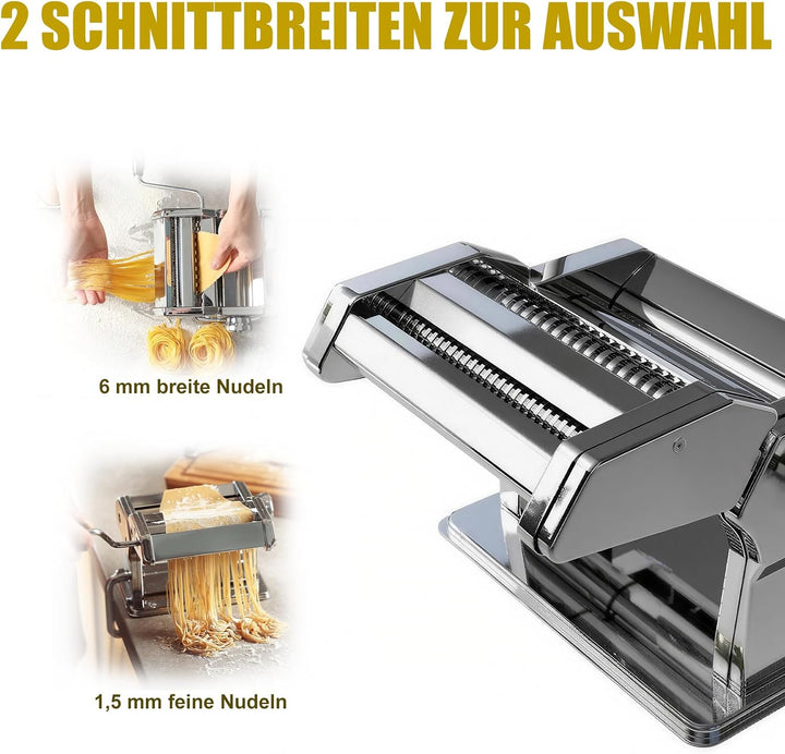 Manuelle Nudelmaschine, Split Pasta Maker, Edelstahl Pastamaschine | Aufsätze für Lasagneblätter, Ta