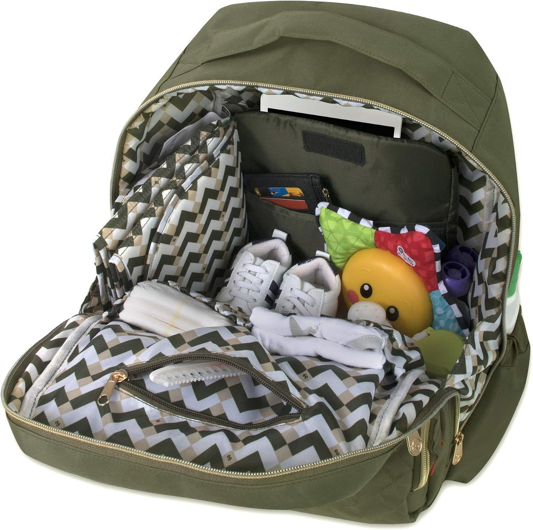 Baby Essentials Fisher-Price Signature Morgan Rucksack Wickeltasche mit Wickelunterlage, Kinderwagen