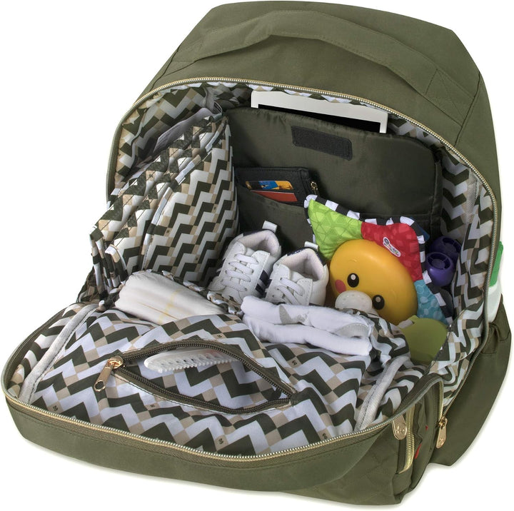 Baby Essentials Fisher-Price Signature Morgan Rucksack Wickeltasche mit Wickelunterlage, Kinderwagen