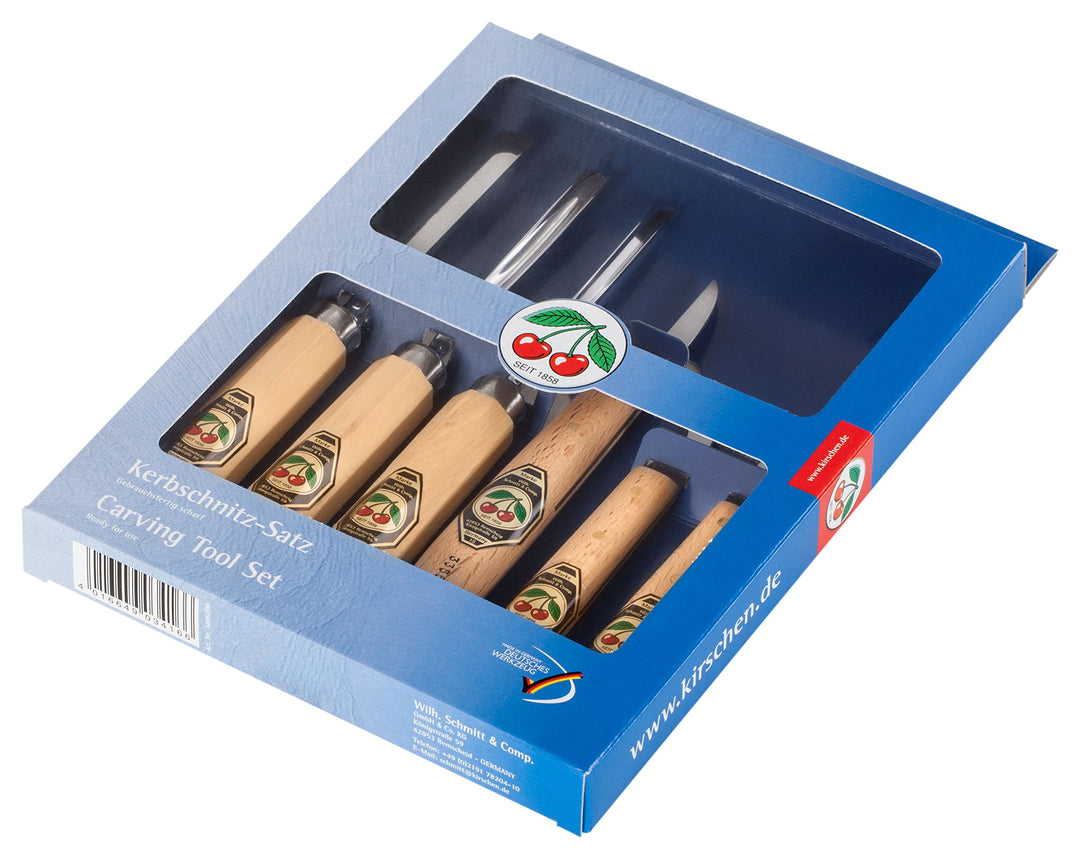 "KIRSCHEN" Werkzeuge 3406000 | Kerbschnitzsatz, 6-teilig, 6-Teilig