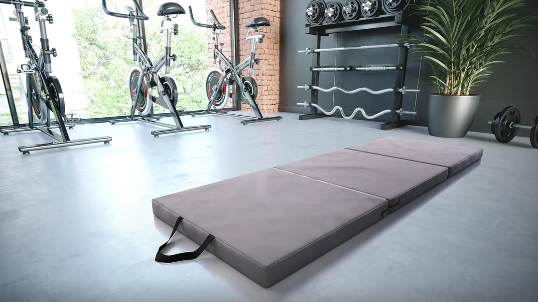 Sportmatte 195 x 80 x 6 cm | Weichbodenmatte klappbar, Gymnastikmatte tragbar, Yogamatte wasserabwei