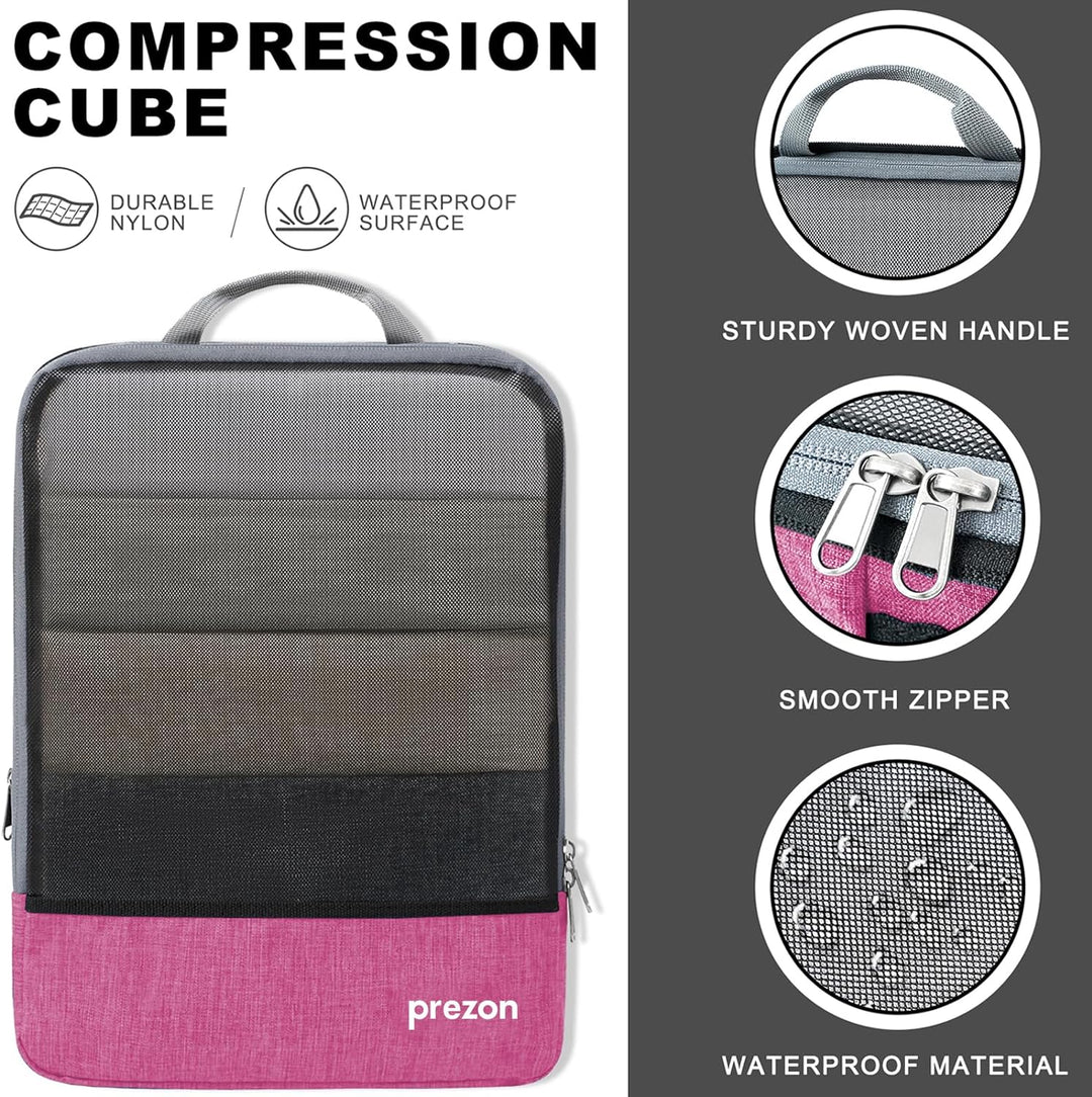 Prezon Komprimierbaren Packwürfeln zur Organisation Ihres Reisegepäcks, Compression Packing Cube, Pa
