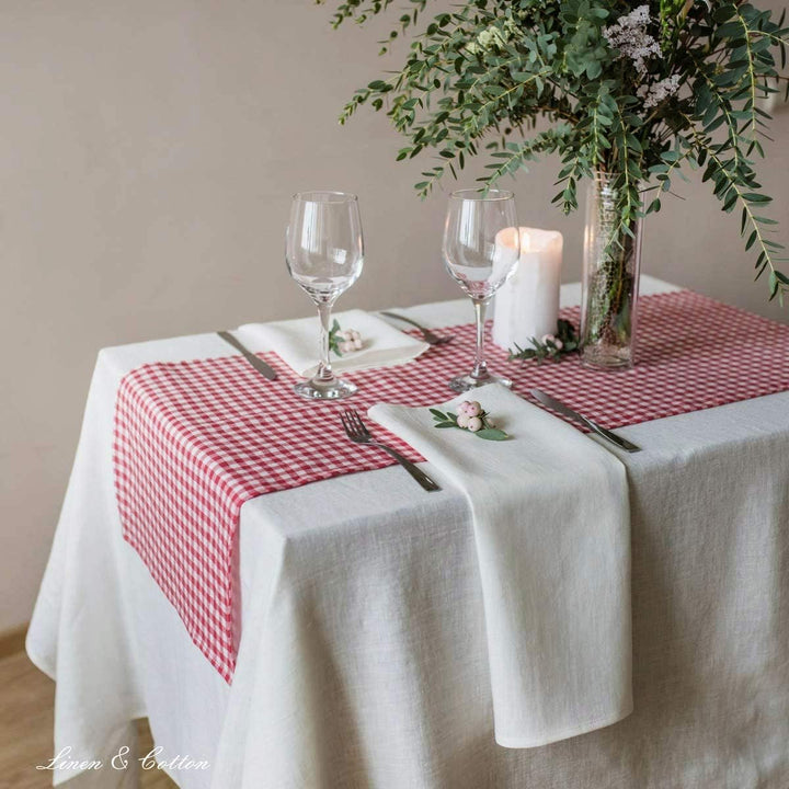 Linen &amp; Cotton Hochwertige 4 x Stoffservietten/Servietten Stoff/Leinenservietten Hygge - 100% Leinen