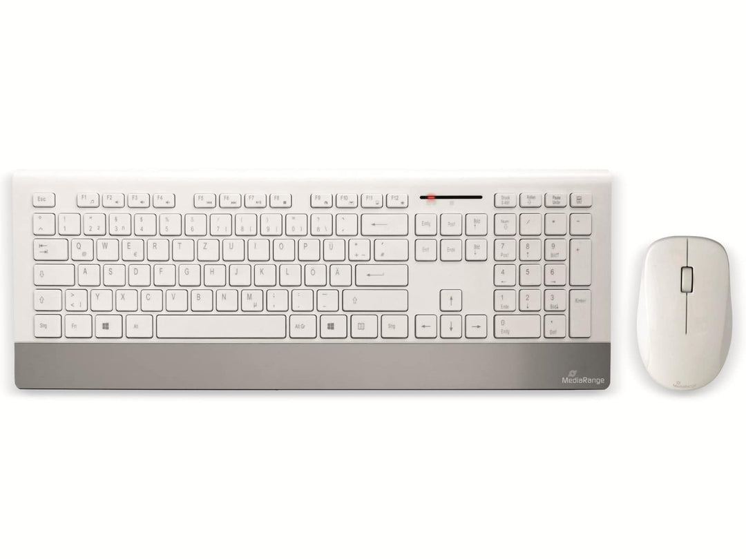 MediaRange kabelloses Funk-Tastatur und 5 Tasten Funk-Maus Set Highline Serie, deutsches QWERTZ Layo