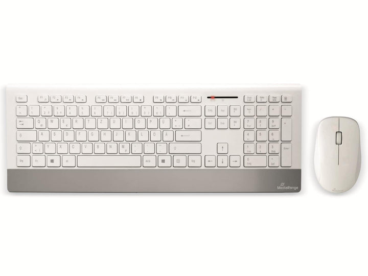 MediaRange kabelloses Funk-Tastatur und 5 Tasten Funk-Maus Set Highline Serie, deutsches QWERTZ Layo