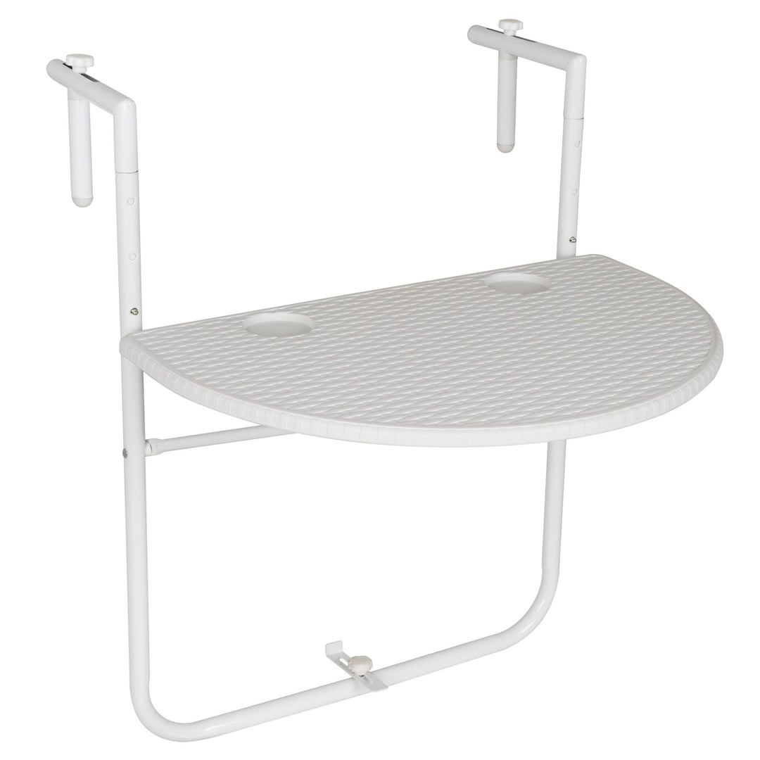NEXOS klappbarer Balkon-Hängetisch Dalia - Farbe: Weiss, Weiss