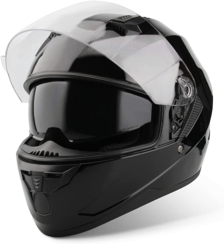 VINZ Kennet Integralhelm mit Sonnenblende | Motorrad Helm Vollvisierhelm Mopedhelm | Motorradhelm Fu