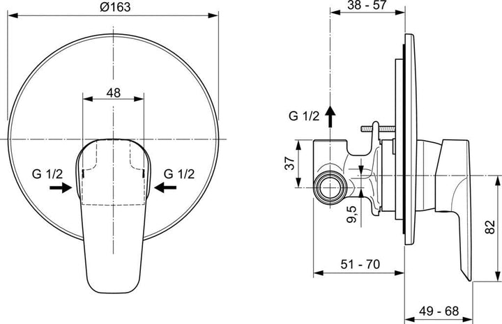 Ideal Standard a6548aa Unterputz für Dusche Ceramix New