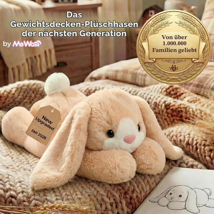 Mewaii 2,3 kg Hase Kuscheltier, Gewichtskuscheltiere für Erwachsene Kids | Erwärmbar Kühlbar, Gewich
