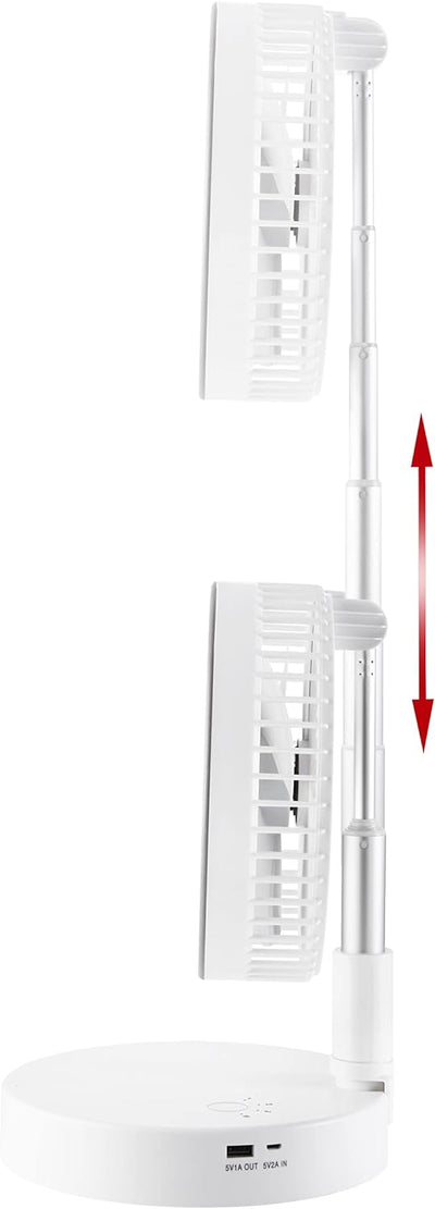 UNOLD 86720 TELESKOP-VENTI Cordless mit Klappmechanismus zur platzsparenden Aufbewahrung, Höheneinst