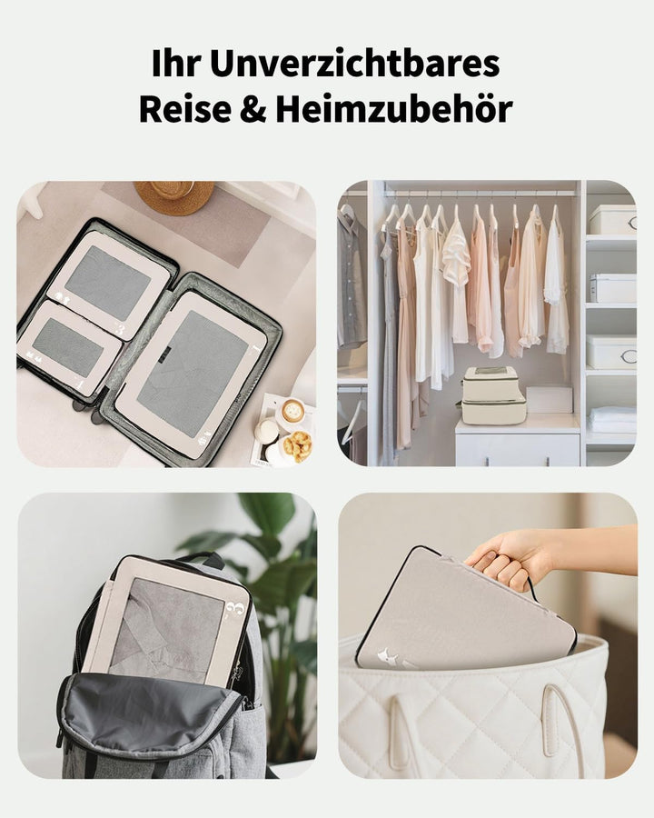 ECOHUB 7 Teilig Koffer Organizer Set, Packing Cubes mit Reissverschluss, Recyceltes PET Packwürfel S