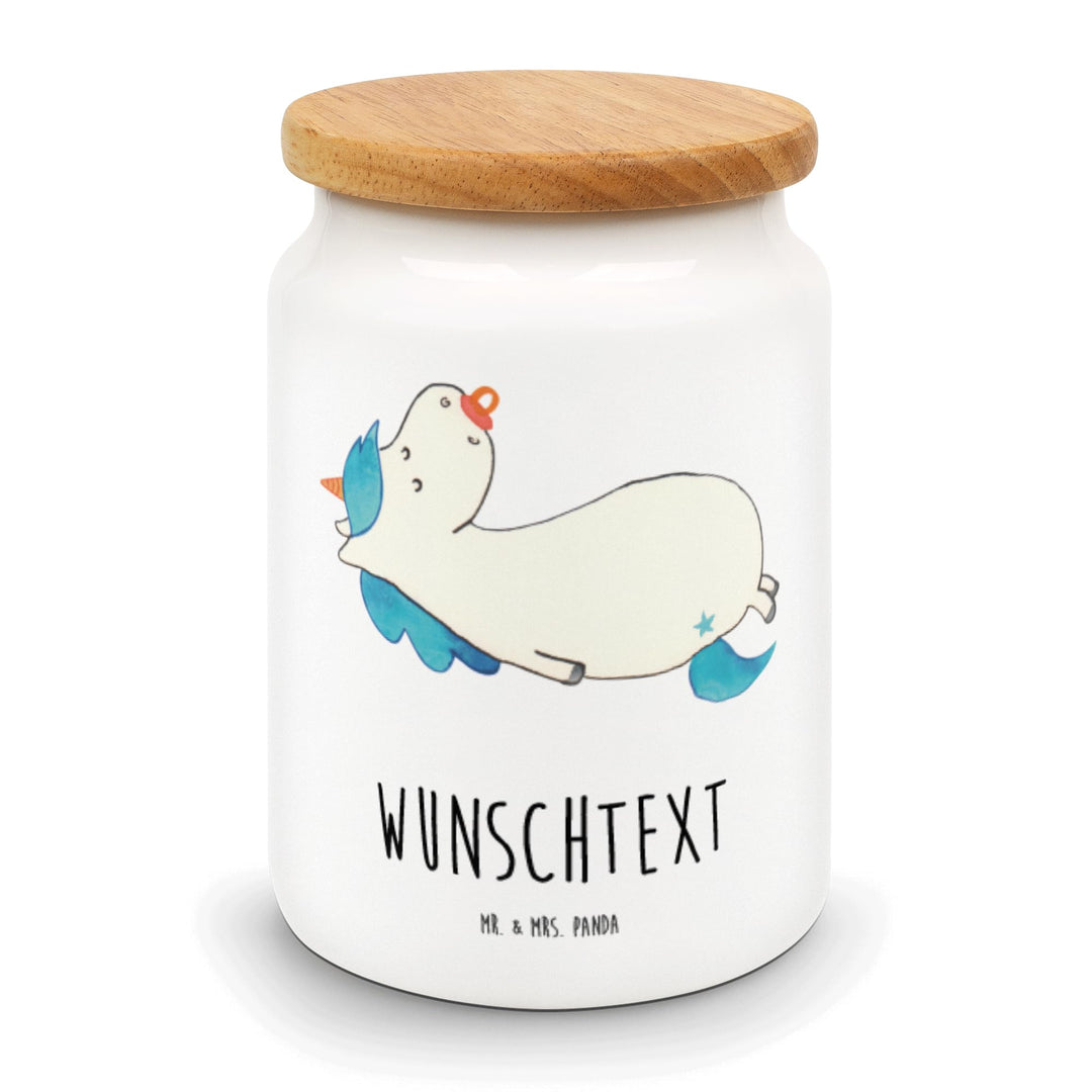 Mr. & Mrs. Panda Keksdose personalisiert Einhorn Schnuller - Personalisierte Geschenke, Mutter, Vorr