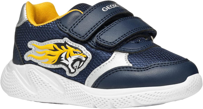 Geox Baby-Jungen B Sprintye Boy B Sneakers, Navy Dk Yellow