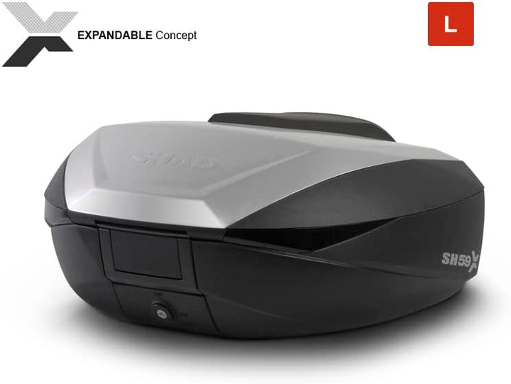 Expandable Top Case SH59X Aluminium Single, Single