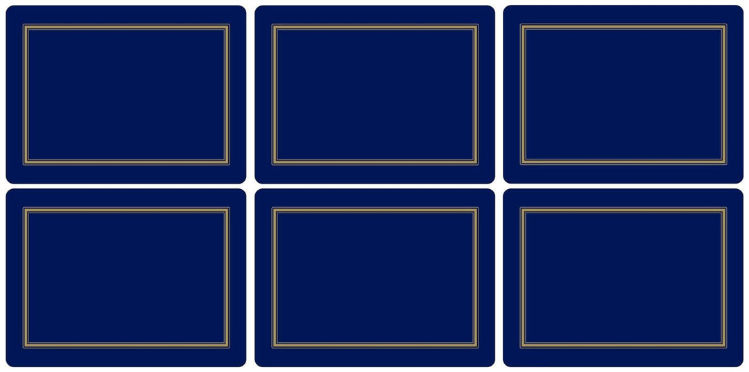 Portmeirion Home &amp; Gifts Classic Midnight Tischsets S/6 (s), Kork, Mehrfarbig, 30.5 x 23cm, 6, Tisch