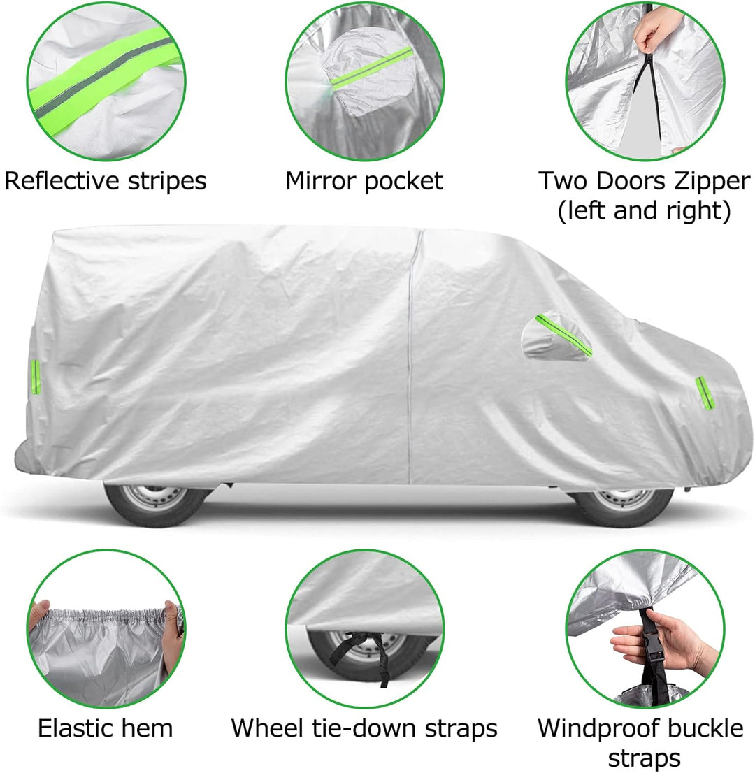CICMOD Autoabdeckung Vollgarage Ersatz für V-W T5 T6 Transporter Wohnmobil Autoplane Outdoor wasserd