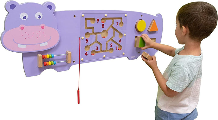 Eitech GmbH Viga Toys - Wall Toy Hippopotamus Nilpferd, Nilpferd