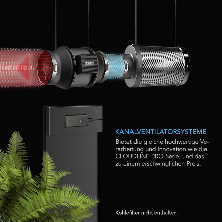 AC Infinity CLOUDLINE LITE A6, Leiser 15,2 cm Inline-Kanalventilator mit Geschwindigkeitsregler, EC-