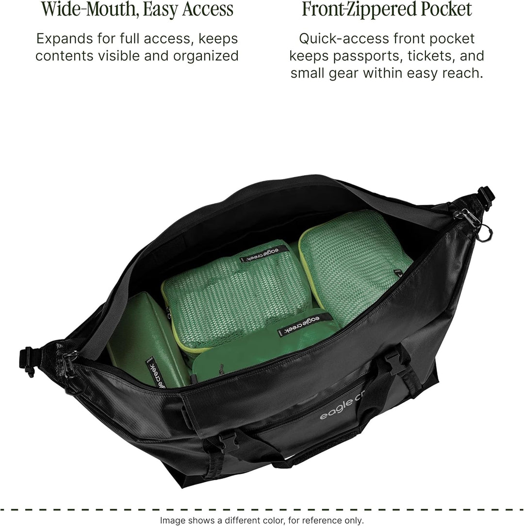 Eagle Creek Migrate Duffel Reisetasche – 100% recycelte Materialien, breite Öffnung und verstaubare