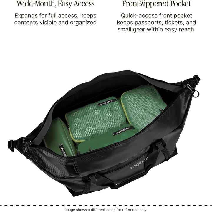 Eagle Creek Migrate Duffel Reisetasche – 100% recycelte Materialien, breite Öffnung und verstaubare