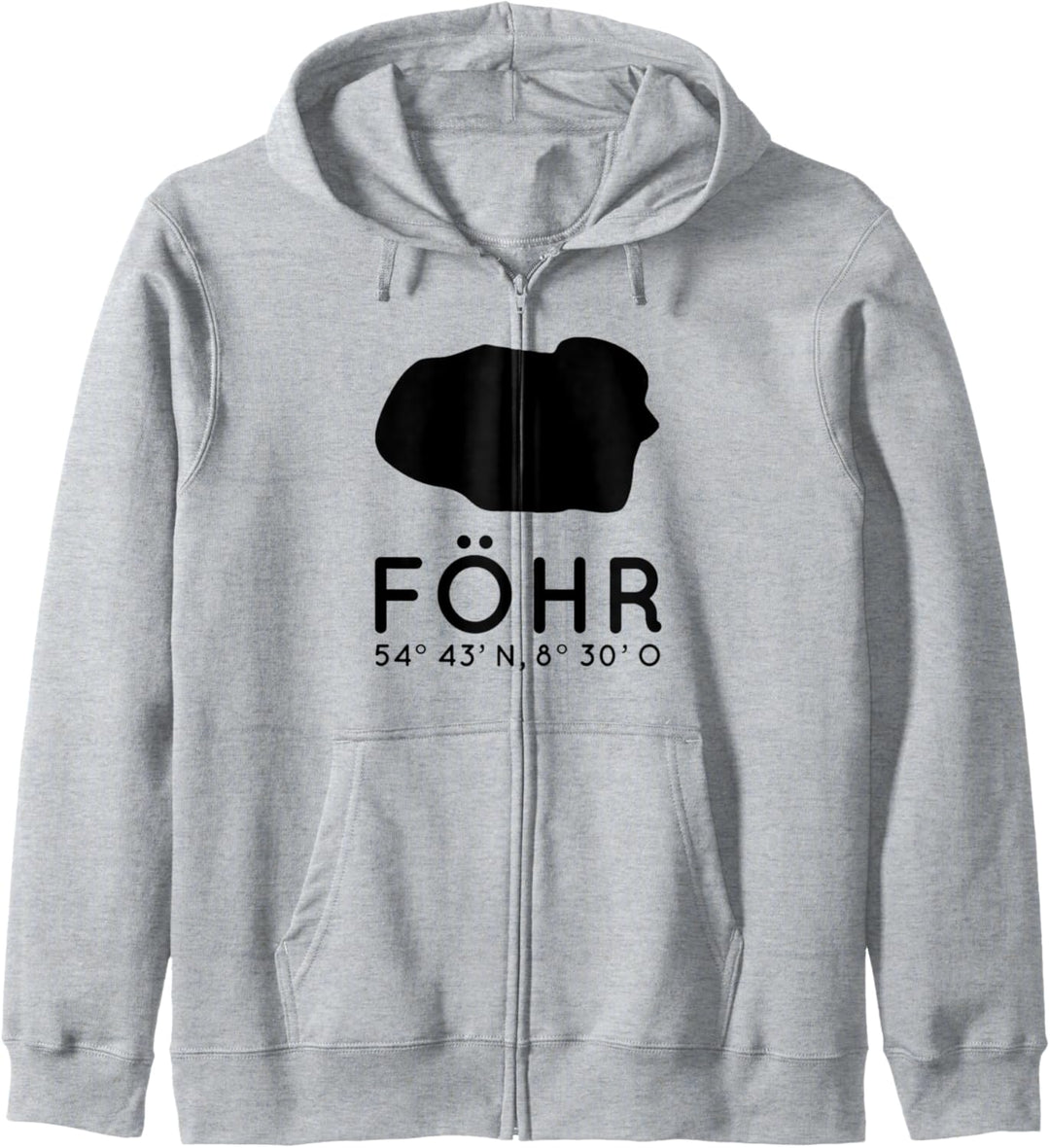 Koordinaten Nordsee Karte Föhr Kapuzenjacke