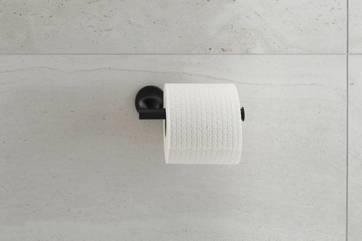 Duravit Papierrollenhalter Starck T, für 1 Rolle, Wandmontage, Schwarz Matt ohne Deckel für 1 Rolle