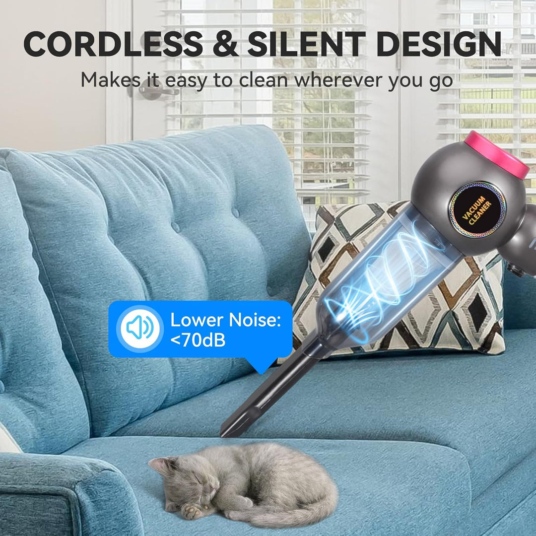 Handstaubsauger, 22000Pa Handstaubsauger Akku, Autostaubsauger mit Bürstenloser Motor, Auto Kabellos