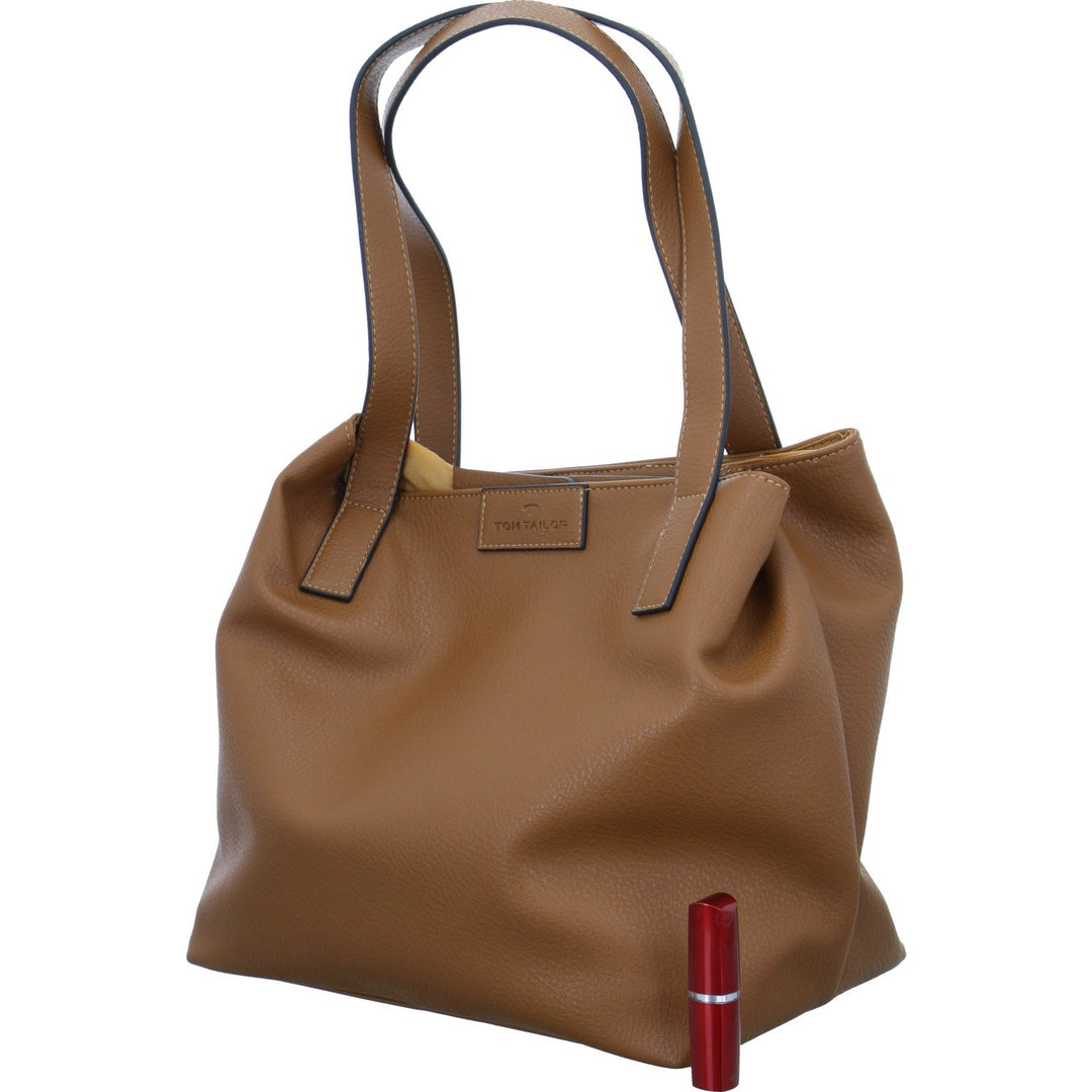 TOM TAILOR bags Miri Zip Damen Shopper Umhängetasche Reissverschluss Cognac, Cognac