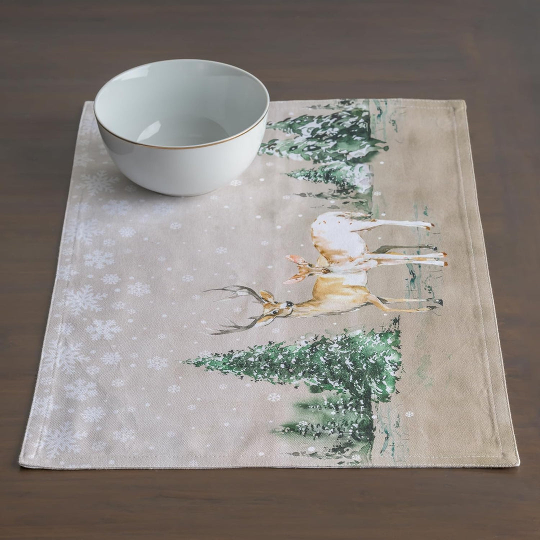 Maison d' Hermine Tischset, 100% Baumwollstoff Set mit 4, dekorative, waschbare Oster-Tischsets für