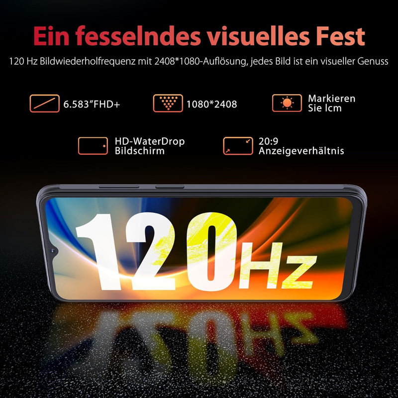 CUBOT X70 Handy ohne Vertrag, 24GB+256GB/1TB Erweiterbar, 100MP Kamera, Octa Core MediaTek Helio G99