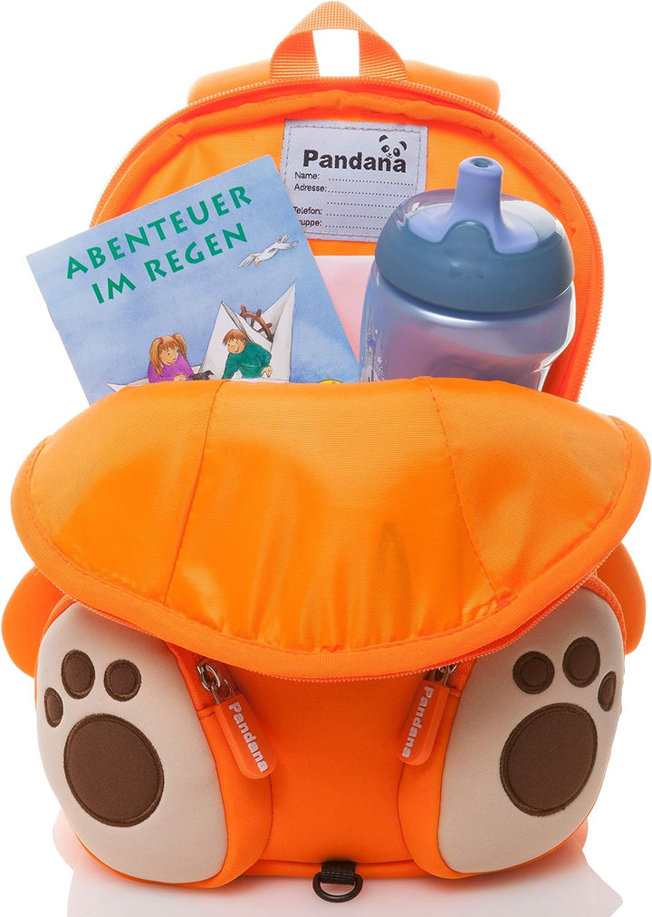 Pandana Kleiner Kinderrucksack Tommy Tiger mit Brustgurt für Jungen und Mädchen von 2-5 Jahren, Kind