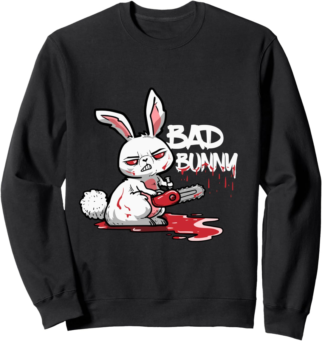 Bad Bunny Lustigs Horror Hase Halloween Kostüm Geschenk Sweatshirt