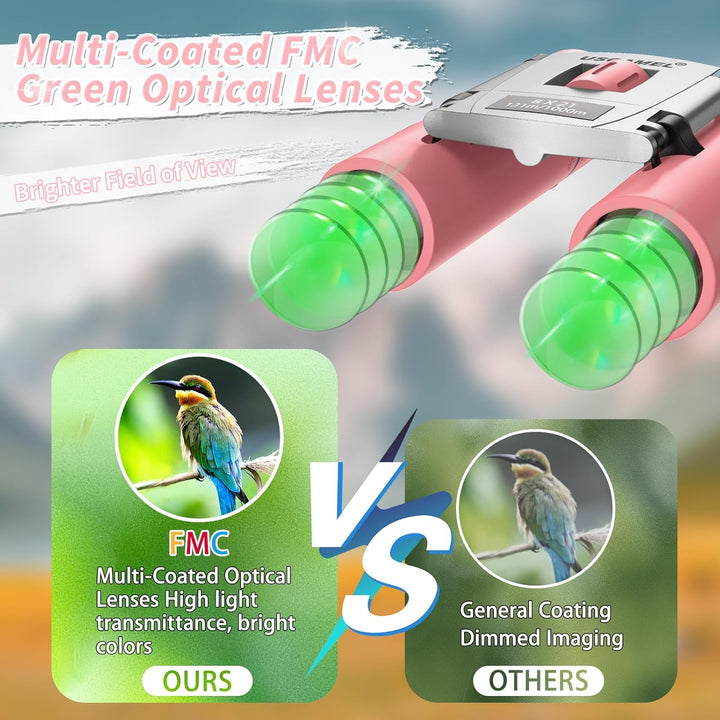 USCAMEL Fernglas für Kinder, Kompakt 8×21 Fernglas Erwachsene, Mini Reisen Fernglas für Vogelbeobach
