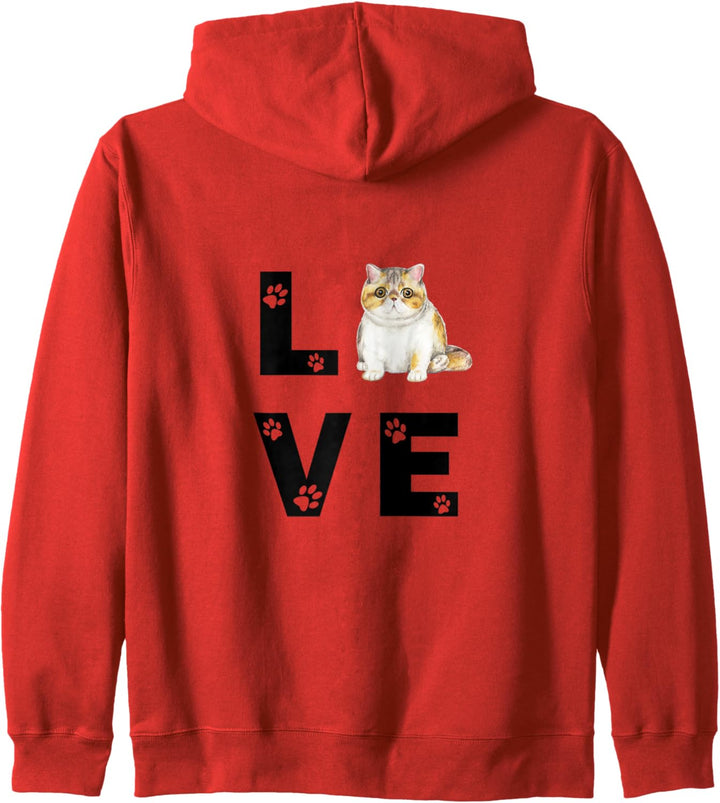 EXOTIC SHORTHAIR Katze Love Katzenmama Frauchen Kapuzenjacke