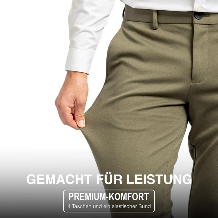 Performance Pants Herren - Stilvolle Slim Fit Herren Hosen Stretch - Hosen Herren Stretch - Angenehm