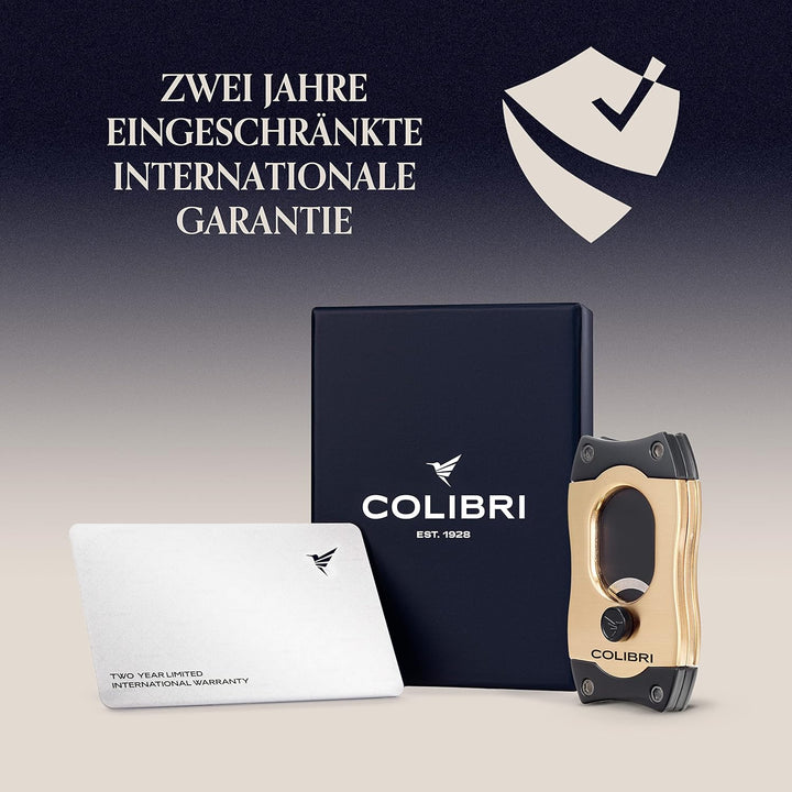 Colibri S-Cut Zigarrenschneider - Klassischer Gerader Schnitt - Bis zu 66 Ringmass Zigarren - Ergono