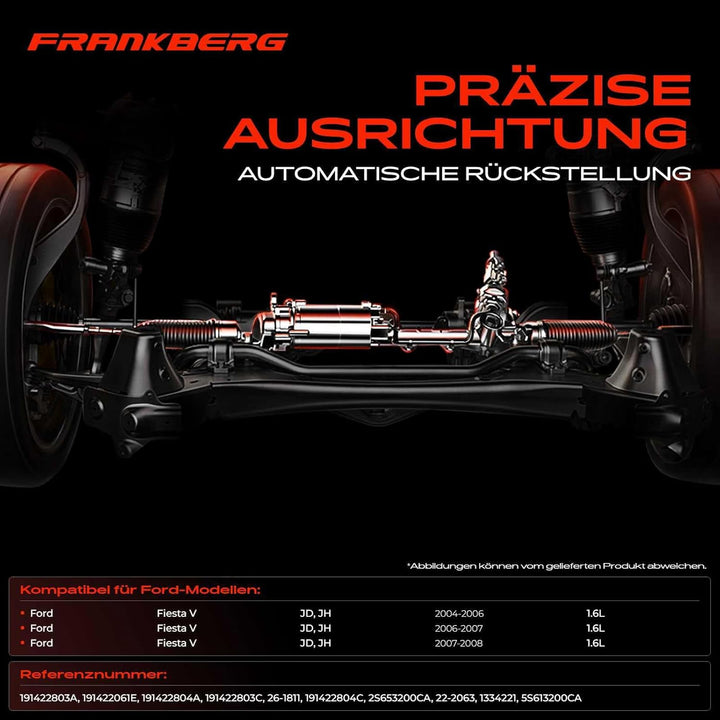 Frankberg Lenkgetriebe Servolenkgetriebe Hydraulisch für Linkslenker Kompatibel mit Fiesta V JD JH 1