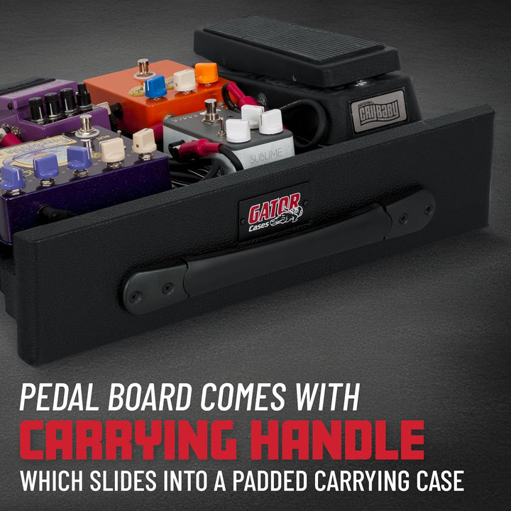 GATOR-Gehäuse Pedalbrett aus Holz 16,5 "x12" mit Nylonhülle und Netzteil 76 x 40,6 cm Holz, 76 x 40,