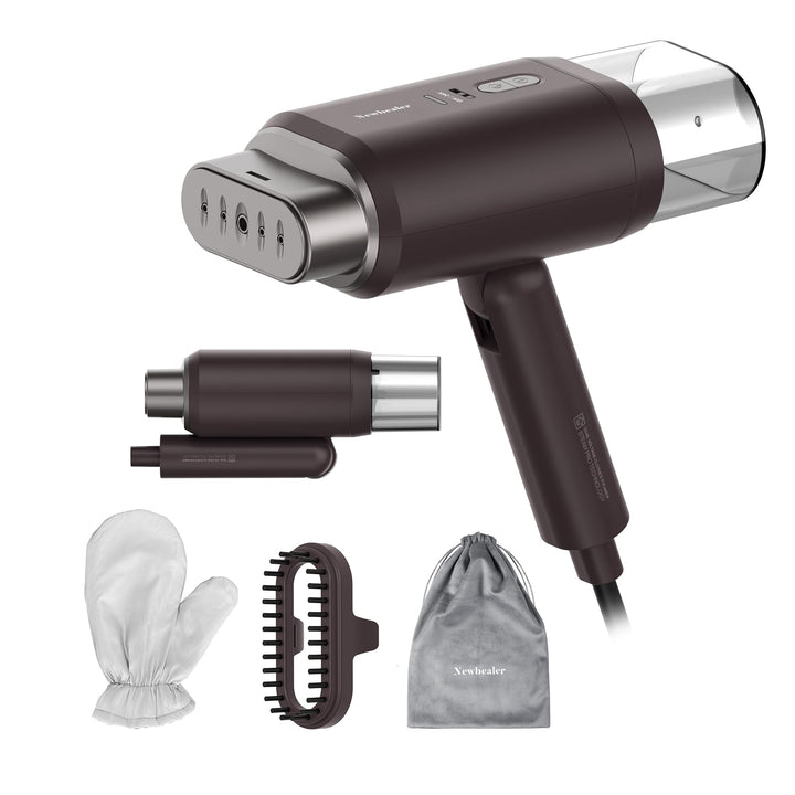 Newbealer Dampfglätter mit umschaltbarer Spannung - 220V/120V, kompaktes und faltbares Reisebügeleis