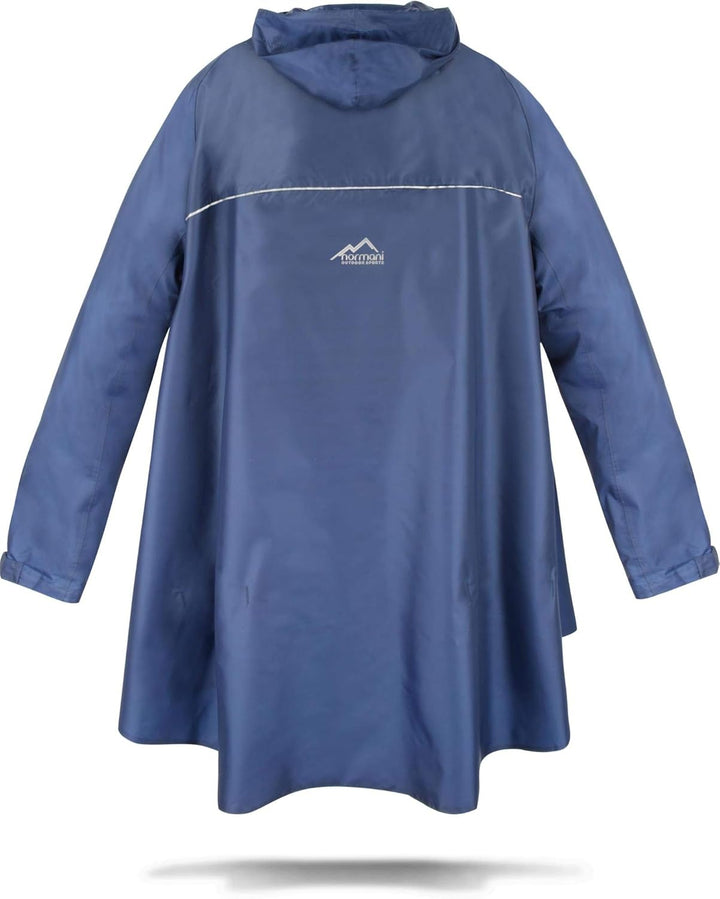 normani Regenponcho mit Ärmeln und Brusttasche für Damen und Herren (S-3XL) -YKK Brusttasche und 3M™