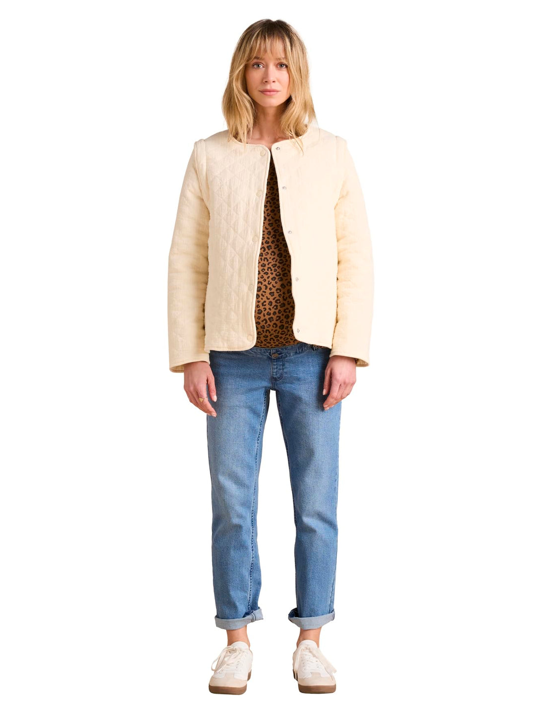 ENVIE DE FRAISE Gesteppte Tragejacke aus Musselin mit Recycling-Polyester & Bio-Baumwolle Blanc 44,