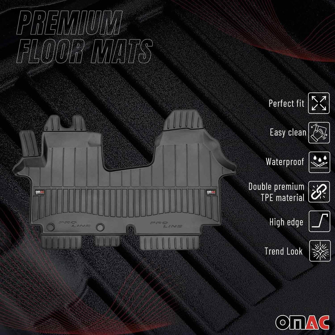 OMAC Gummi Fussmatten kompatibel mit Opel Vivaro 2001-2014 Premium TPE Automatten 1tlg