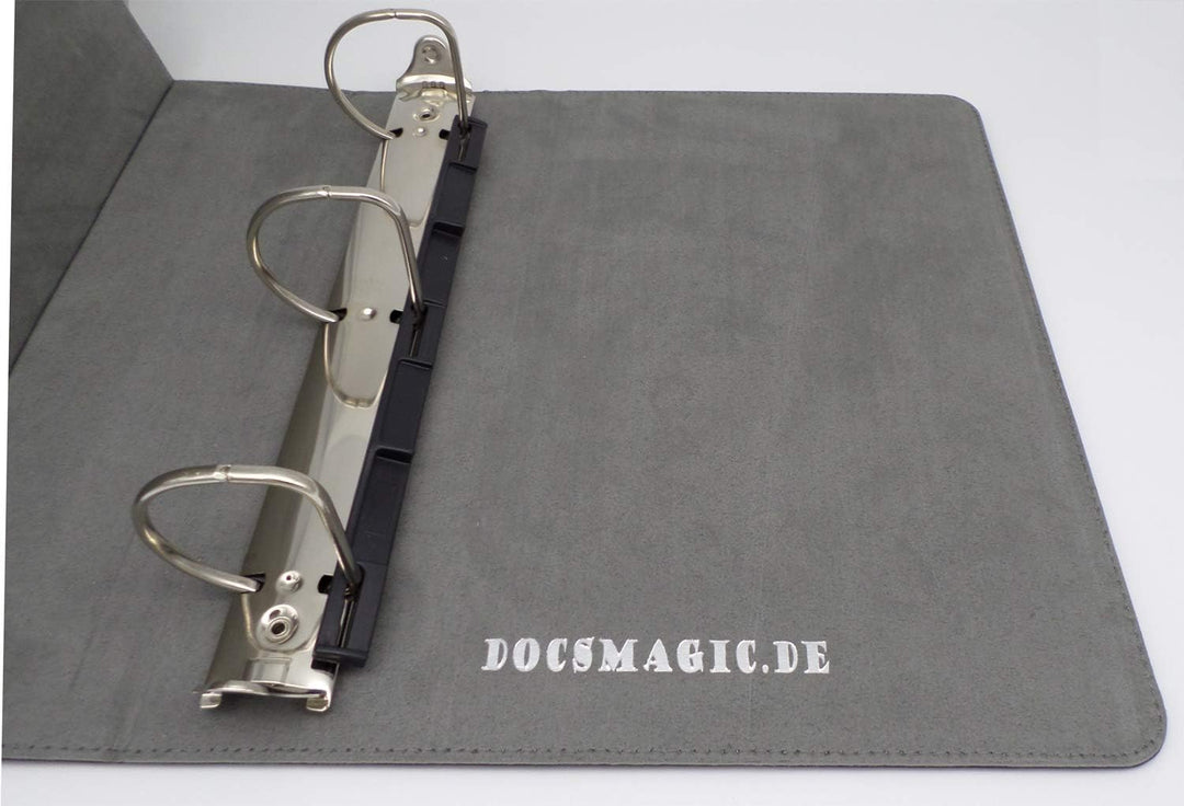 docsmagic.de 3-Ring Premium Album Black + 100 9-Pocket Premium Pages - Schwarz - PKM - YGO - MTG, Pr