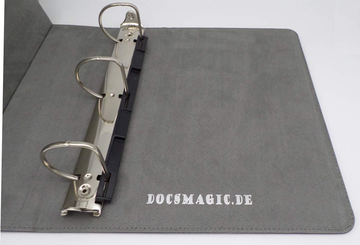 docsmagic.de 3-Ring Premium Album Black + 100 9-Pocket Premium Pages - Schwarz - PKM - YGO - MTG, Pr