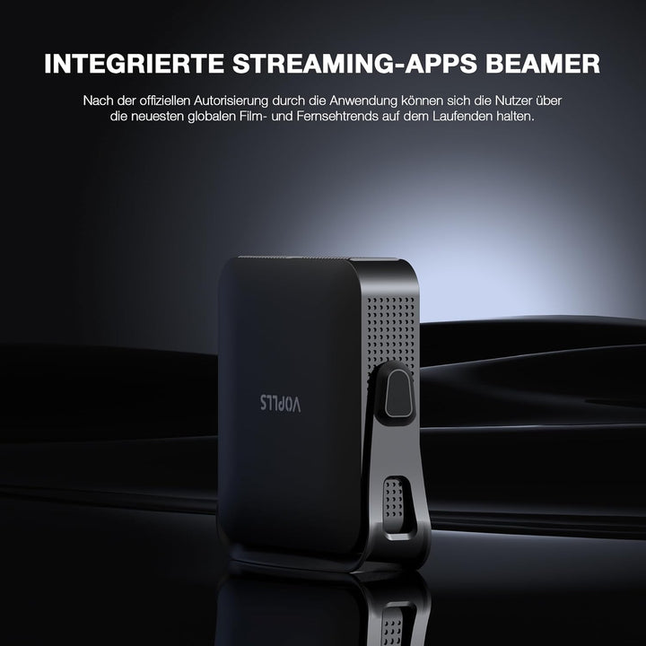 Smart Beamer【800ANSI ＆ Offizielle App】 Mini Projektor mit Autofokus ＆ Trapezkorrektur, VOPLLS 1080P